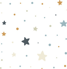 Cute Stars Seamless Pattern