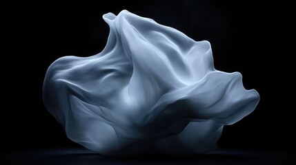 Fototapeta premium Flowing, ethereal fabric, illuminated in a dramatic fashion