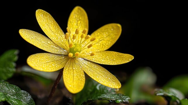 Close-up of a vibrant yellow flower