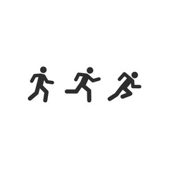 Running icon logo flat vector design