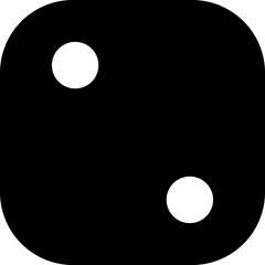 Dice icon. Pair of Dice Playing Cubes Rolling Dice Icon in Flat. isolated on transparent background
