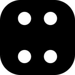 Dice icon. Pair of Dice Playing Cubes Rolling Dice Icon in Flat. isolated on transparent background