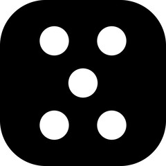 Dice icon. Pair of Dice Playing Cubes Rolling Dice Icon in Flat. isolated on transparent background