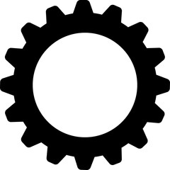 Gear icons. Parameter or setting symbol. Isolated on transparent background