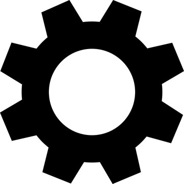 Gear icons. Parameter or setting symbol. Isolated on transparent background