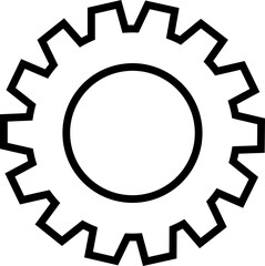Gear icons. Parameter or setting symbol. Isolated on transparent background