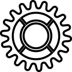 Gear icons. Parameter or setting symbol. Isolated on transparent background