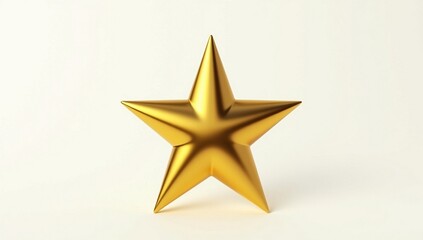Obraz premium Golden Star on White Background Design