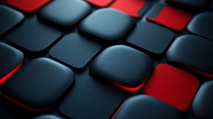 Fototapeta premium Abstract Red and Dark Blue Textured Blocks Background