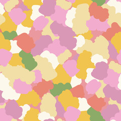 Abstract colorful spots design. Seamless pattern background . Vector
