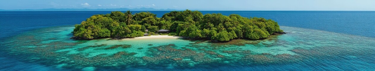 Beautiful tropical island with clear water