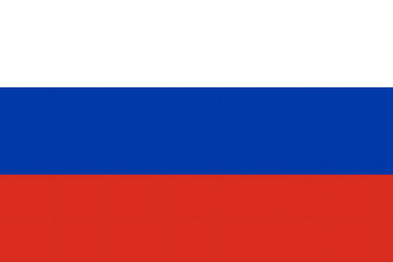 Russian Flag with White Blue and Red Horizontal Stripes