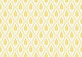 Wheat pattern wallpaper. Oat symbol. Rice sign. Rice pattern wallpaper.