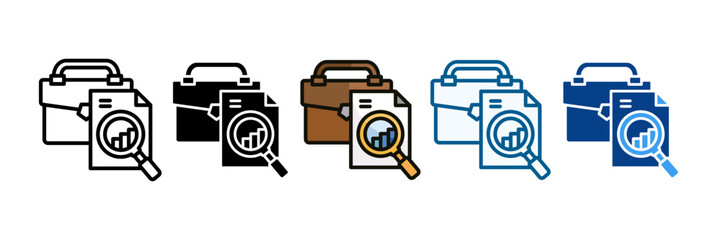 Business Impact Analysis  Icon Set Multiple Style Collection