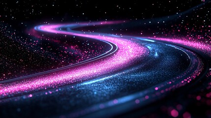 Glowing Pink and Blue Pathway Abstract Image