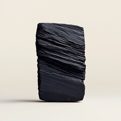 Dark Stone Sculpture for Minimalist Background.