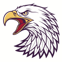 head eagle angry mascot for sports and esports logo vector illustration