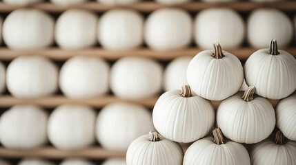 Autumn Composition with Small Pumpkins, with Space for Text