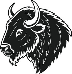 vector illustration of a bull head