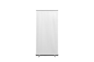 High-Quality Portable Retractable Banner Stand for Trade Shows isolated on transparent background , cutout