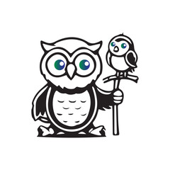 Cute Owl Vector Illustration | Adorable Cartoon Owl Design