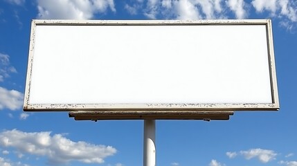 Obraz premium Blank billboard against blue sky.