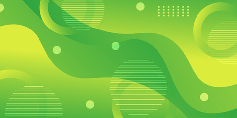 Abstract green and yellow geometric background. Cool background design for posters. Vector illustration