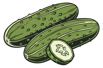 30 Photorealistic pickles, bright green gherkins, detailed bumpy texture, white background, food photography, high resolution, crisp details, fresh vegetables, culinary ingredients, close-up shot, glo