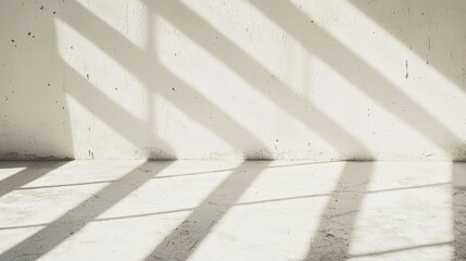 Soft Shadows on White Wall from Natural Light in Minimalist Space
