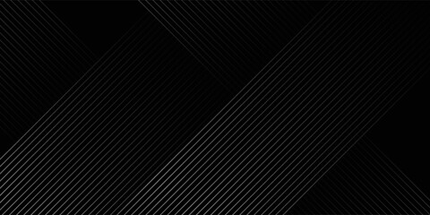 Black background with shiny diagonal lines wallpaper, Black and grey metallic abstract tech geometric linear background.