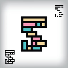 Unique colorful retro 5 letter design. Cutting-edge technology blends with retro aesthetics in this inspirational installation.