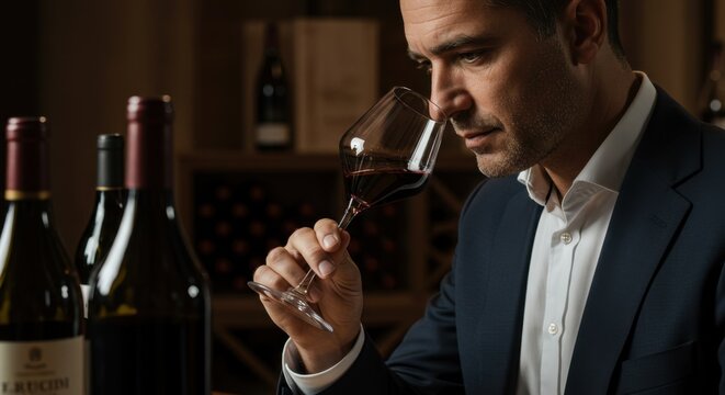 Wine Expert Tasting Red Wine