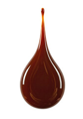 Obraz premium drop of melted chocolate isolated on white background.