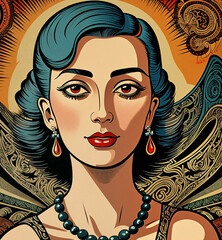 Vintage Advertisement Lady