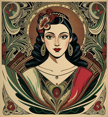 Vintage Advertisement Lady