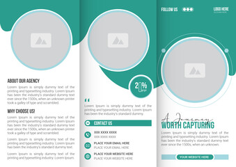 Obraz premium Minimalist Travel Agency Brochure Template