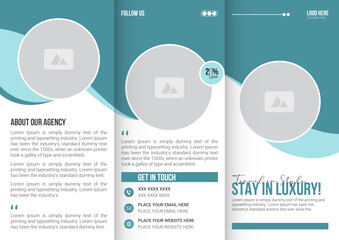 Obraz premium Tropical Getaway Travel Brochure Layout