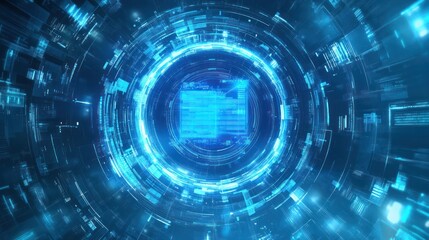 Fototapeta premium Abstract digital technology circle background