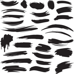 Obraz premium Black brush strock set 