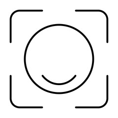 face id line icon