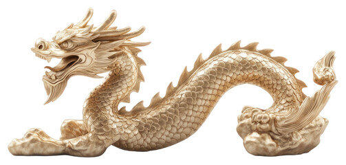 Fototapeta premium PNG Golden dragon chinese golden golden dragon.