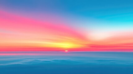 Obraz premium Vibrant sunset over clouds