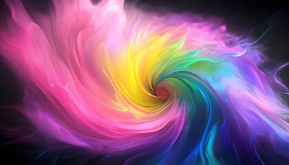 Fototapeta premium abstract colorful background with space, Vibrant Abstract Artwork With Dynamic Color Swirls