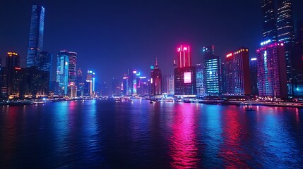 Fototapeta premium Bright woman’s profile surrounded glowing cosmic light picture