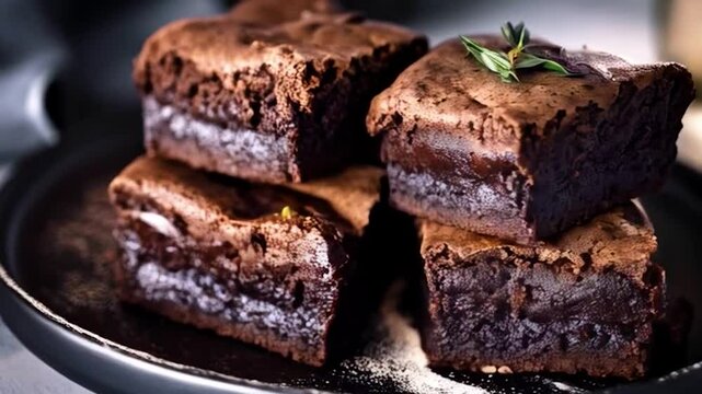 Stack of Cannabis-Infused Brownies