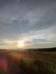sunset in the field