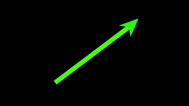 Rising arrow transparent channel. business growth arrow and graph chart, Business line arrow. glowing arrow , down to up arrow.