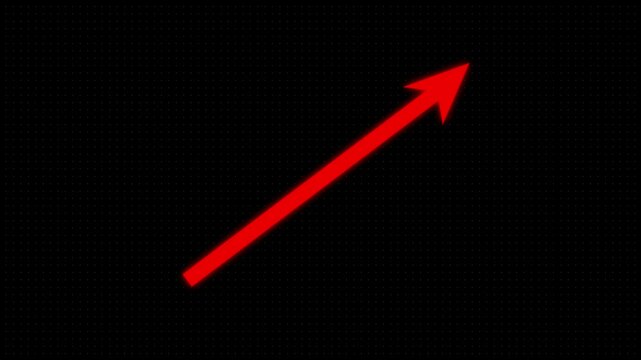 Rising arrow transparent channel. business growth arrow and graph chart, Business line arrow. glowing arrow , down to up arrow.