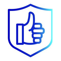 Protection Icon Trendy Line Style for Credibility Pack Icon Themes