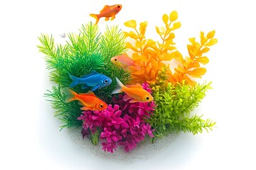 Aquarium Decor isolated on white background